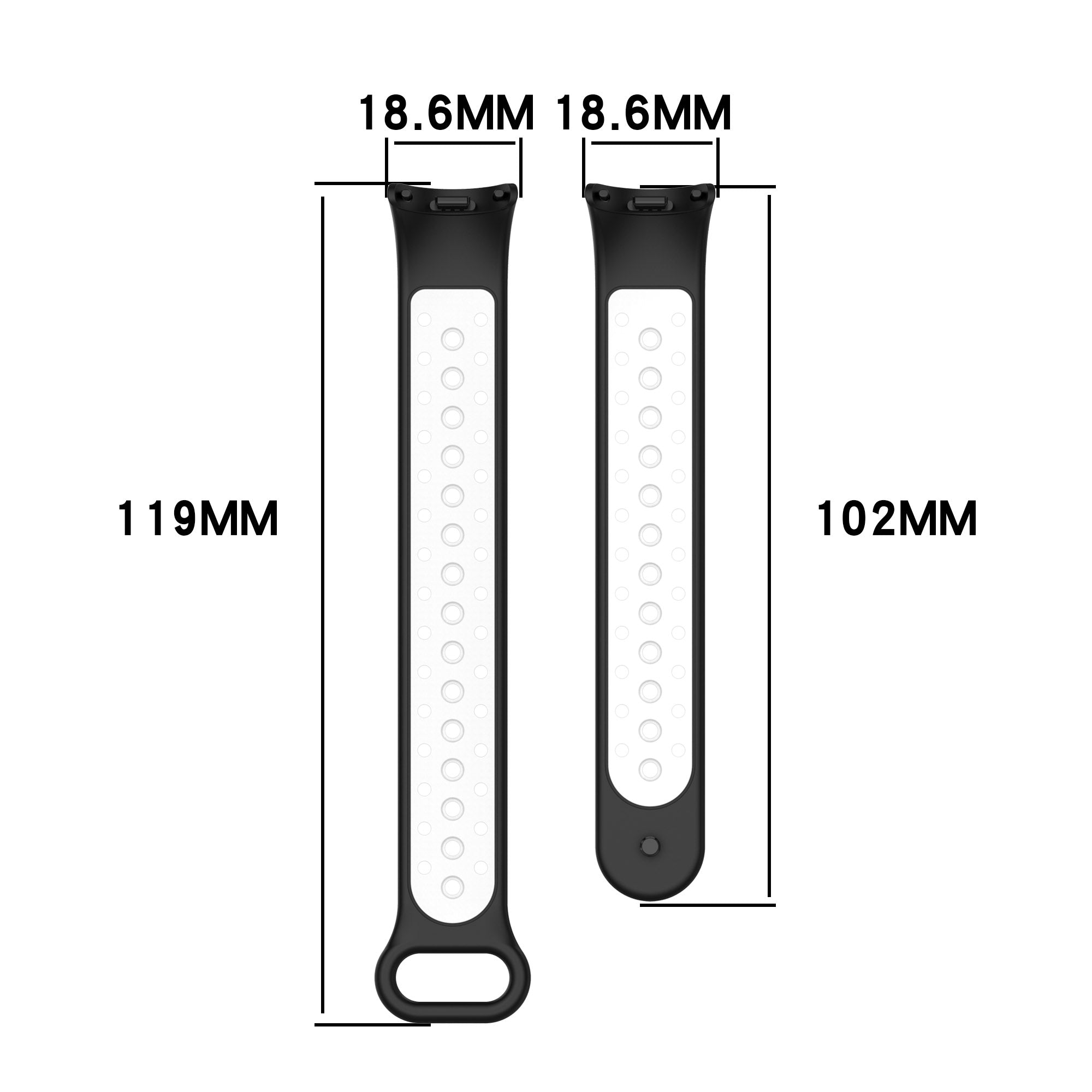 For Xiaomi Smart Band 8 Silicone Watch Bands Dual-color Sport Strap with Silicone Connector For Xiaomi Smart Band 8 Silicone Watch Bands Dual-color Sport Strap with Silicone Connector